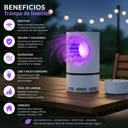 LÁMPARA LED ATRAPA MOSQUITOS